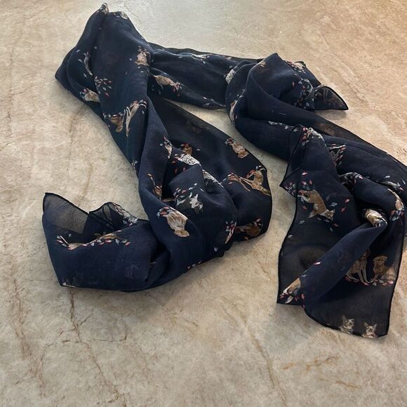 Joules English Dog Themed Scarf - Picture 4 of 6